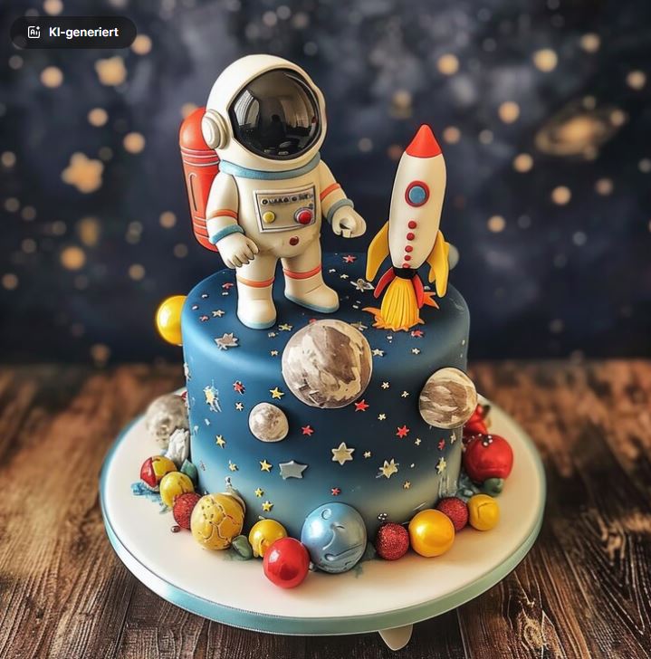Kindergeburtstag Weltraum Kuchen