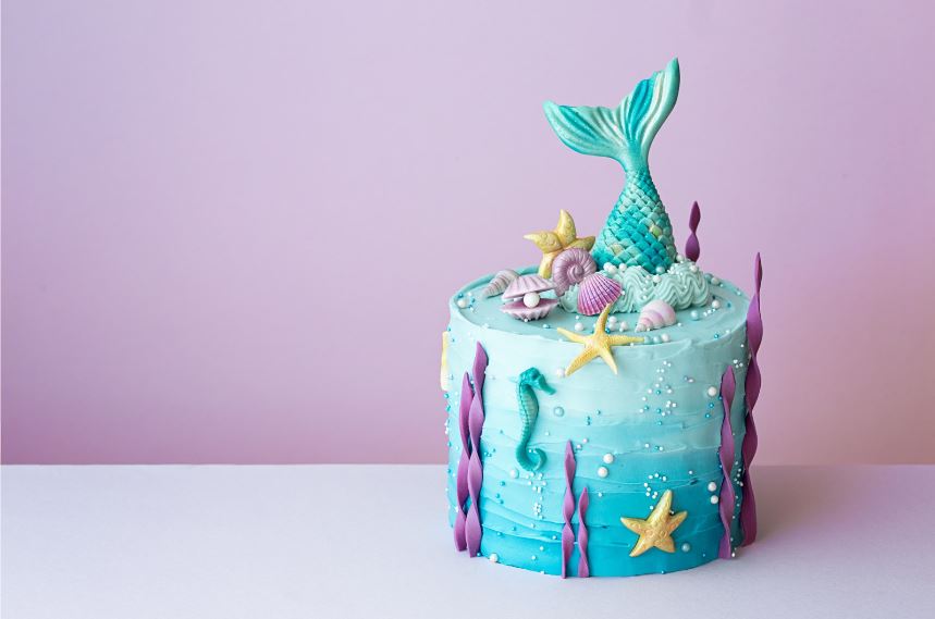 Meerjungfrau Kuchen Kindergeburtstag