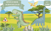 Dinosaurier-Schnitzeljagd: Ein Urzeitliches Abenteuer Für Junge Entdecker