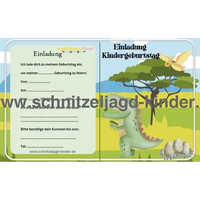 Dinosaurier Einladungskarte Für Kindergeburtstag Vorlage