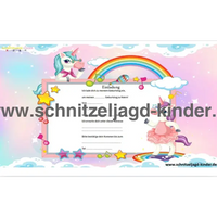 Einhorn Einladungskarte Für Kindergeburtstag Vorlage