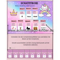 Einhorn-Schnitzeljagd : Die Magie des Regenbogens-8+ Jahren - schnitzeljagd aufgaben zum ausdrucken pdf-schnitzeljagd-kinder