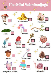 Fee Mini Schnitzeljagd für Kinder zum Ausdrucken