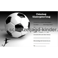 Fußball Einladungskarte Für Kindergeburtstag zum ausdrucken