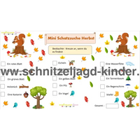 HERBST-SCHATZSUCHE MIT AUFGABEN ZUM AUSDRUCKEN - PDF VON SCHNITZELJAGD KINDER: HERBST (AUSDRUCKBAR)-schnitzeljagd-kinder