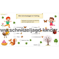 KLEINE FRÜHLING SCHNITZELJAGD - FERTIGE SCHATZSUCHE ZUM