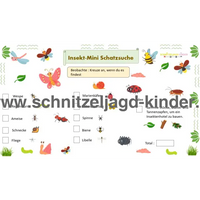 KLEINE INSEKTEN SCHNITZELJAGD - FERTIGE SCHATZSUCHE ZUM AUSDRUCKEN KOSTENLOS-schatzsuche-kindergeburtstag-schnitzeljagd-kinder
