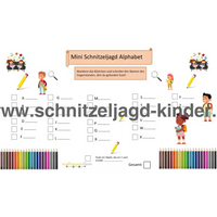KLEINE SCHNITZELJAGD ALPHABET - FERTIGE SCHATZSUCHE ZUM