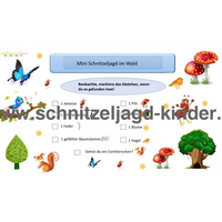KLEINE SCHNITZELJAGD IM WALD - FERTIGE SCHATZSUCHE ZUM