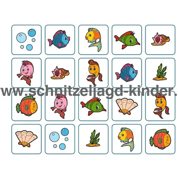 Memory-Spiel zum Thema Meer: 3 Vorlagen zum kostenlosen Ausdrucken