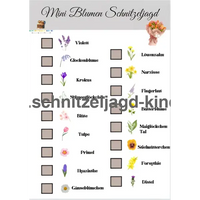 Mini Blumen-Schnitzeljagd zum ausdrücken