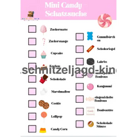 Mini Candy -Schnitzeljagd zum ausdrücken-schnitzeljagd-kinder