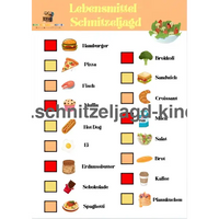 Mini Lebensmittel-Schnitzeljagd zum ausdrücken-schnitzeljagd-kinder