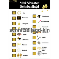 Mini Silvester Schnitzeljagd zum ausdrücken