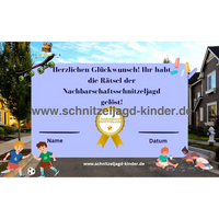 Nachbarschafts-Schatzsuche-Schnitzeljagd zum ausdrucken für Kinder im Alter von 5-8 Jahren-schnitzeljagd-kinder