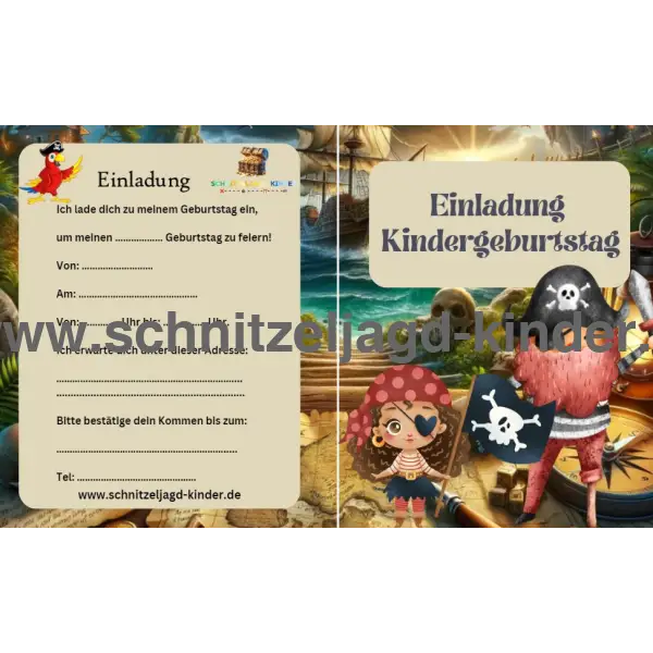 Piraten Schnitzeljagd Set - Komplettausstattung Für Kindergeburtstage