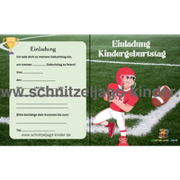 Rugby Einladungskarte Für Kindergeburtstag Vorlage