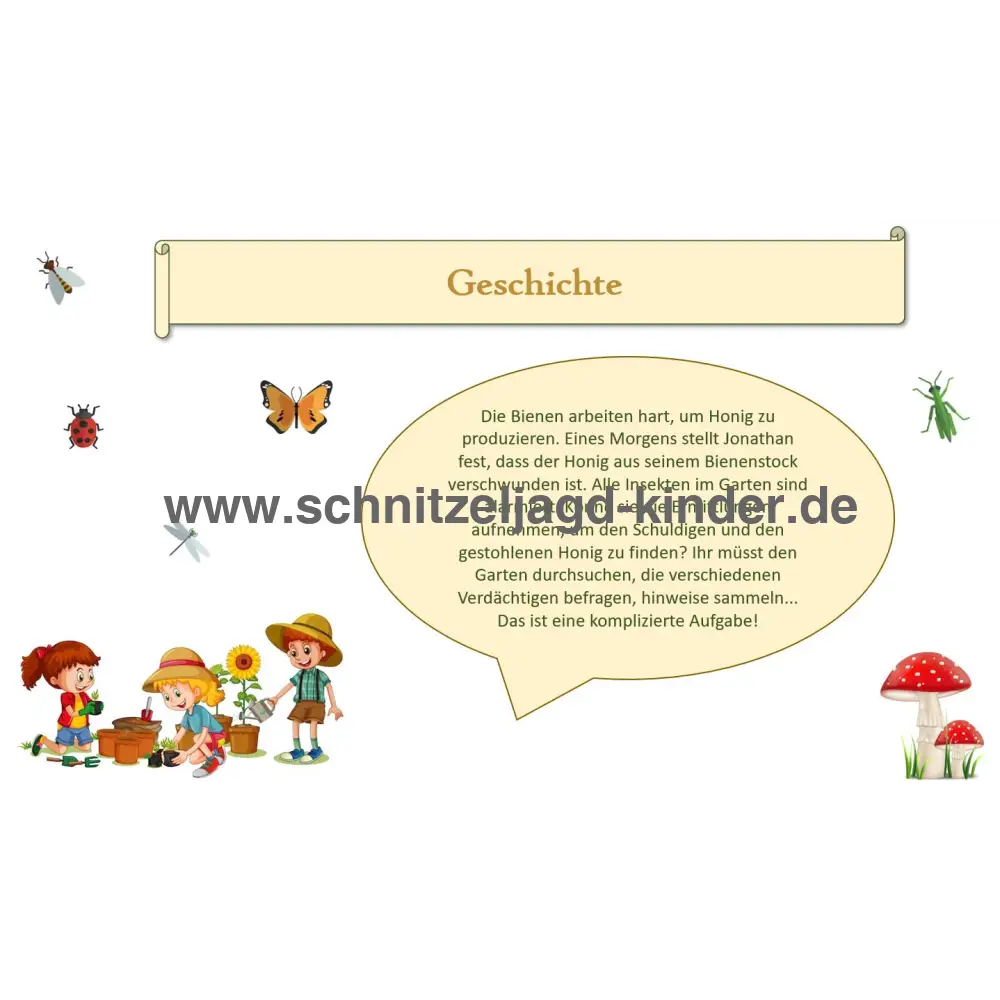 SCHNITZELJAGD IM GARTEN: VERSCHWUNDENER HONIG - EIN SPANNENDES ...