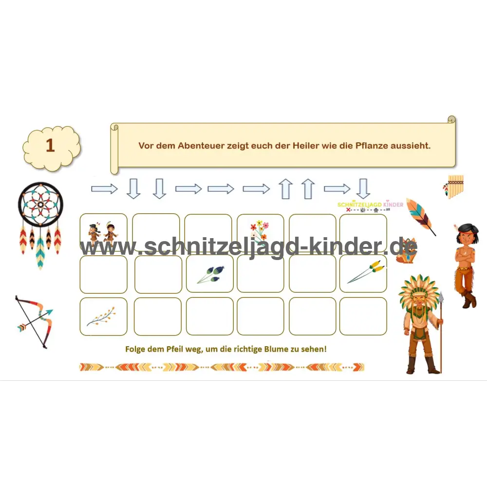 SCHNITZELJAGD Indianer -das Verlauren Element: 8-9 JAHREN ...