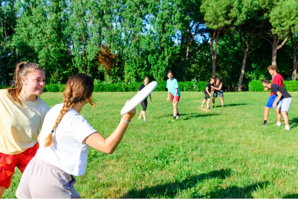 Frisbee-Wettkampf spiel