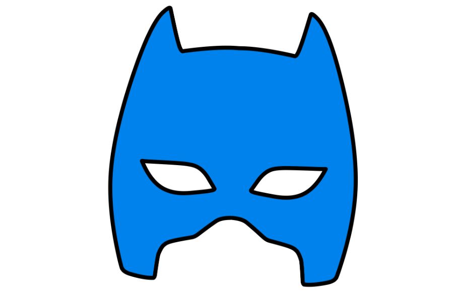 Superhelden-Masken-Schablone Maske