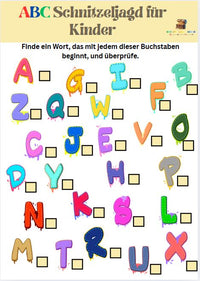 ABC Schnitzeljagd für Kinder: Spielerisch das Alphabet entdecken und lernen