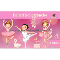 🩰 Ballett Schnitzeljagd PDF zum Ausdrucken – Die perfekte Geburtstagsjagd für 7-jährige Kinder
