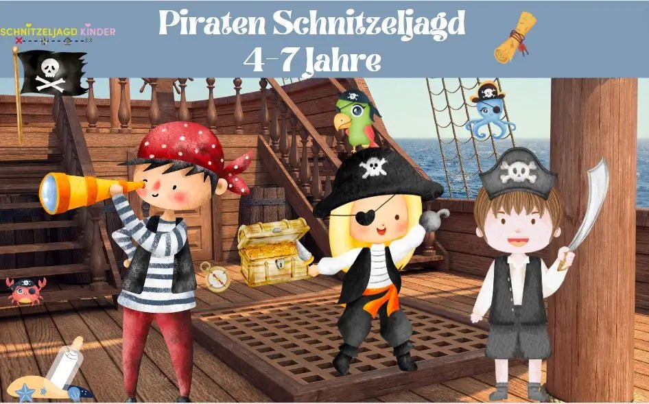 Black Jacks verlorener Schatz: Eine Piraten-Schatzsuche zum Ausdrucken