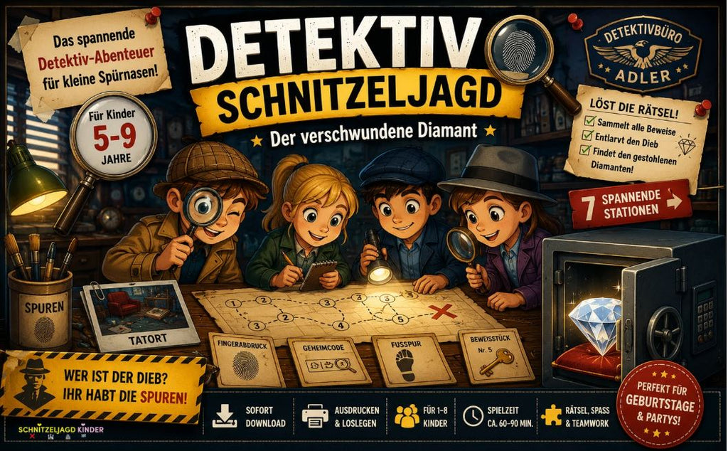 Detektiv-Schatzsuche zum Kindergeburtstag