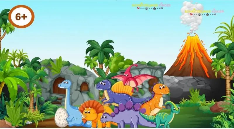 Dino schnitzeljagd-kinder