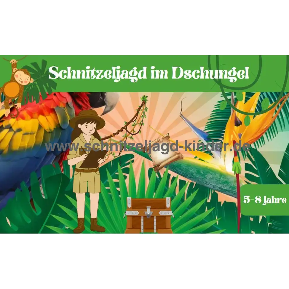 Dschungel-Schnitzeljagd für Kinder