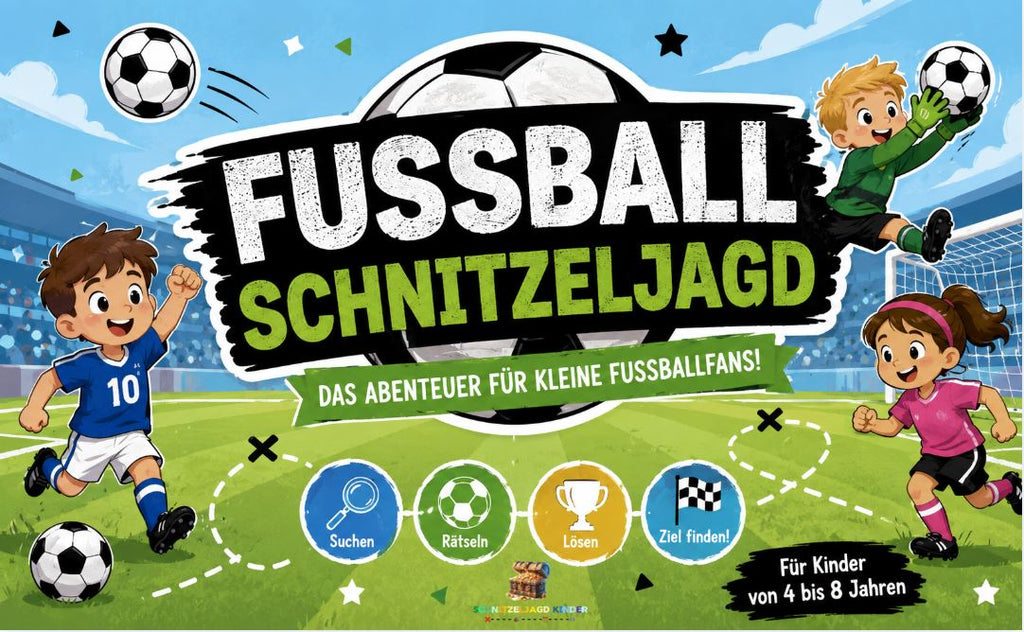 Fußball-Schnitzeljagd für Kinder