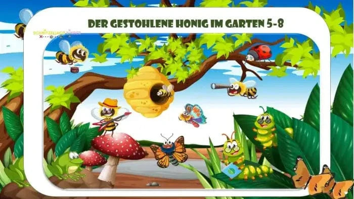 Garten-SCHNITZELJAGD: Auf der Spur des verlorenen Honigs - Kreative Rätsel und Aufgaben zum Ausdrucken für kleine Spürnasen