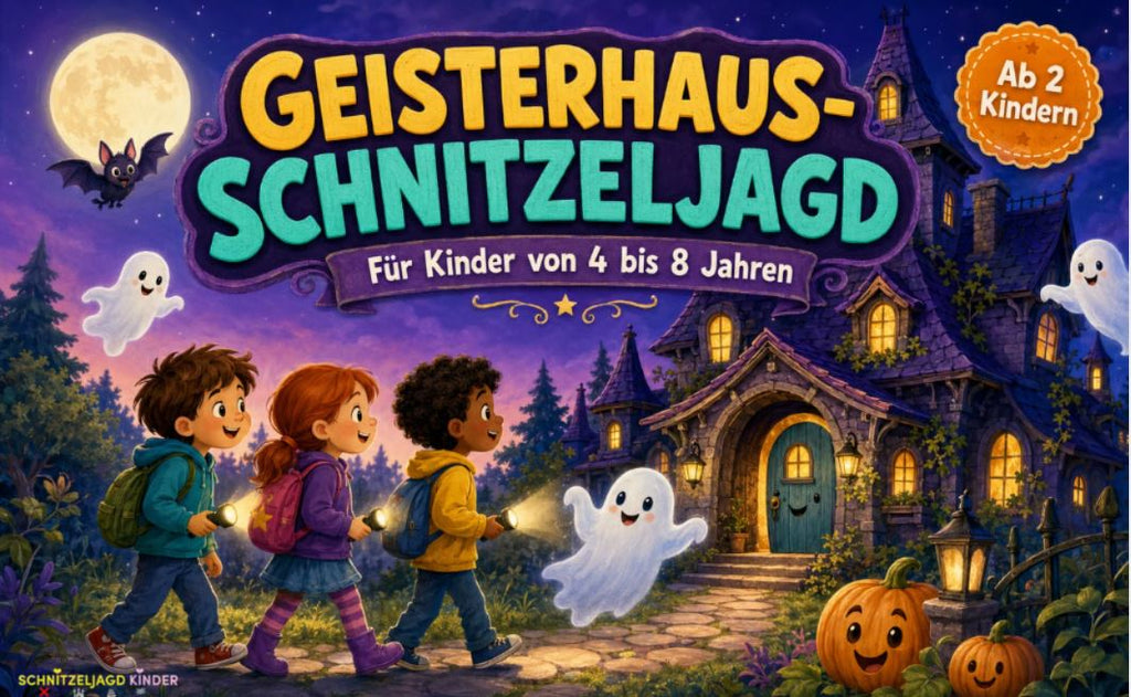 Geisterhaus-Schnitzeljagd zum Ausdrucken