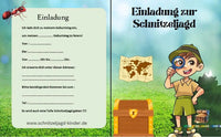 Kindergeburtstag Einladung Vorlage - schnitzeljagd-kinder
