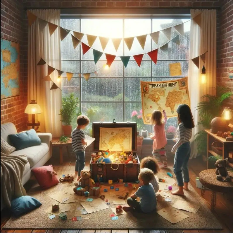 Was tun bei Regen? Schatzsuche für Kinder in der Wohnung