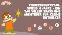 Kindergeburtstag-Spiele: 4 Jahre - Ein Tag voller Spaß und Abenteuer für kleine Entdecker - schnitzeljagd-kinder