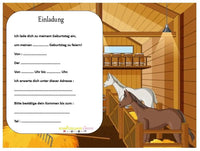 Pferde Einladungskarten Basteln - schnitzeljagd-kinder