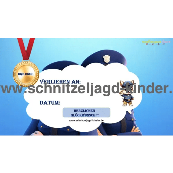 Polizei Schnitzeljagd