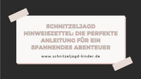Schatzsuche Hinweise - schnitzeljagd-kinder