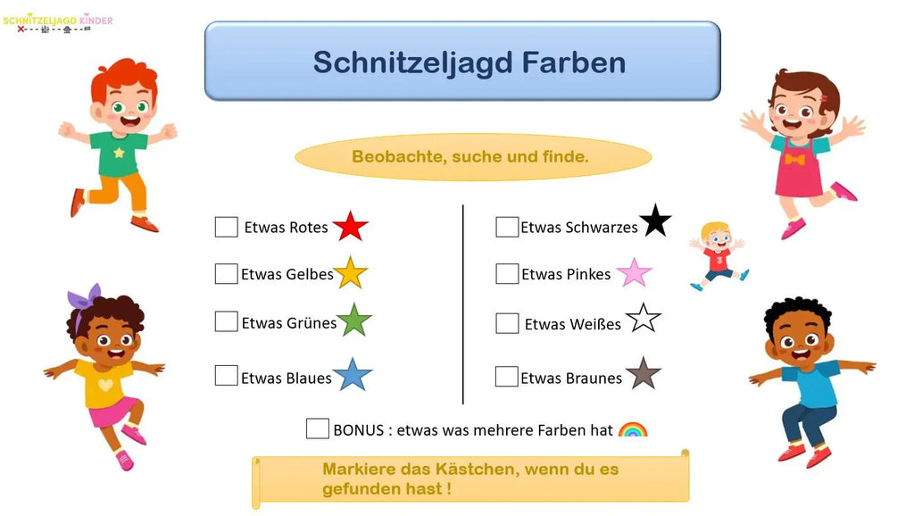 Schnipsel-Jagd in Farbe: Wer sammelt am schnellsten alle bunten Teile?