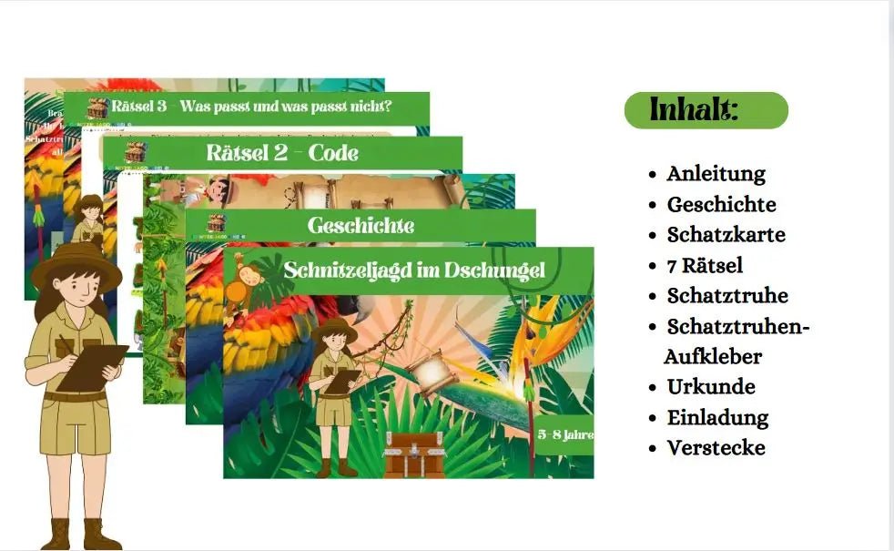 Schnitzeljagd im Dschungel für Kinder