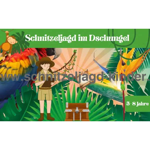 Dschungel-Schatzsuche für Kinder – Abenteuer zum Ausdrucken