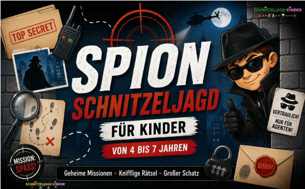 Spion Schnitzeljagd für Kinder