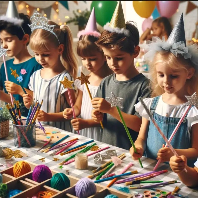 Zauberstab mit Kindern basteln