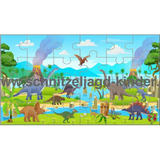 24-teiliges Puzzle Dinosaurier zum Ausdrucken - schnitzeljagd-kinder