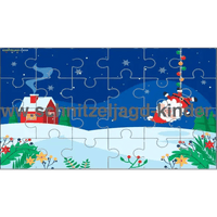 24-teiliges Puzzle mit dem Thema Weihnachten zum Ausdrucken. - schnitzeljagd-kinder