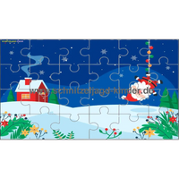 24-teiliges Puzzle mit dem Thema Weihnachten zum Ausdrucken-schnitzeljagd-kinder