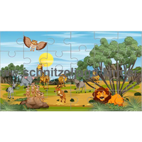 24-TEILIGES PUZZLE ZOO ZUM AUSDRUCKEN - schnitzeljagd-kinder