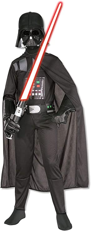 Rubie&#39;s Official Disney Star Wars klassisches Darth Vader-Kostüm, Kindergröße S, Alter 7 - 8 Jahre, Größe 128 cm